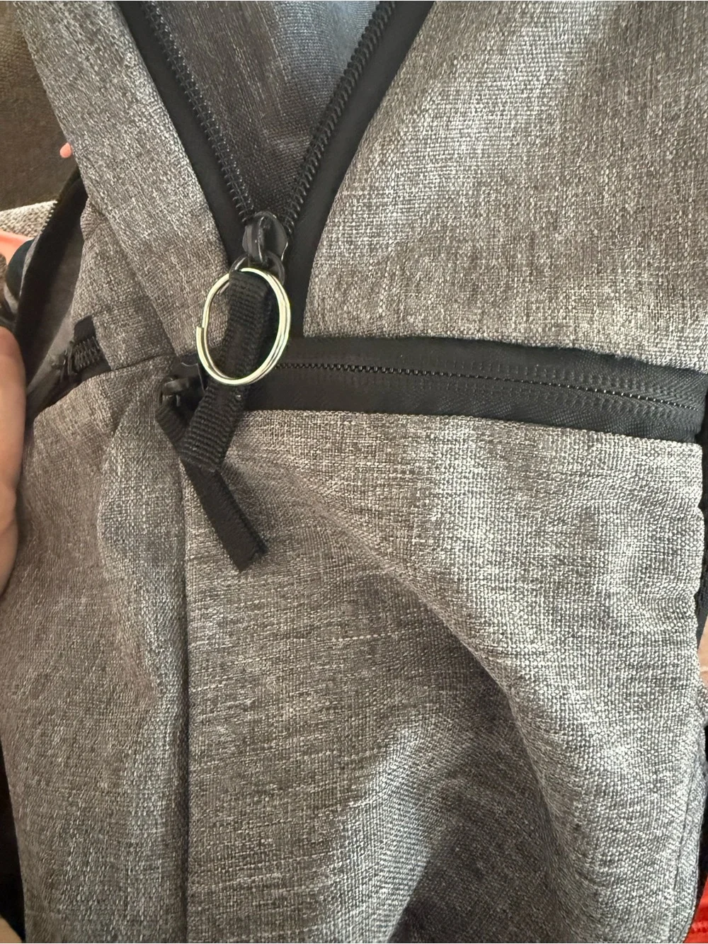 Jordan Grey Backpack with Red Jumpman Logo